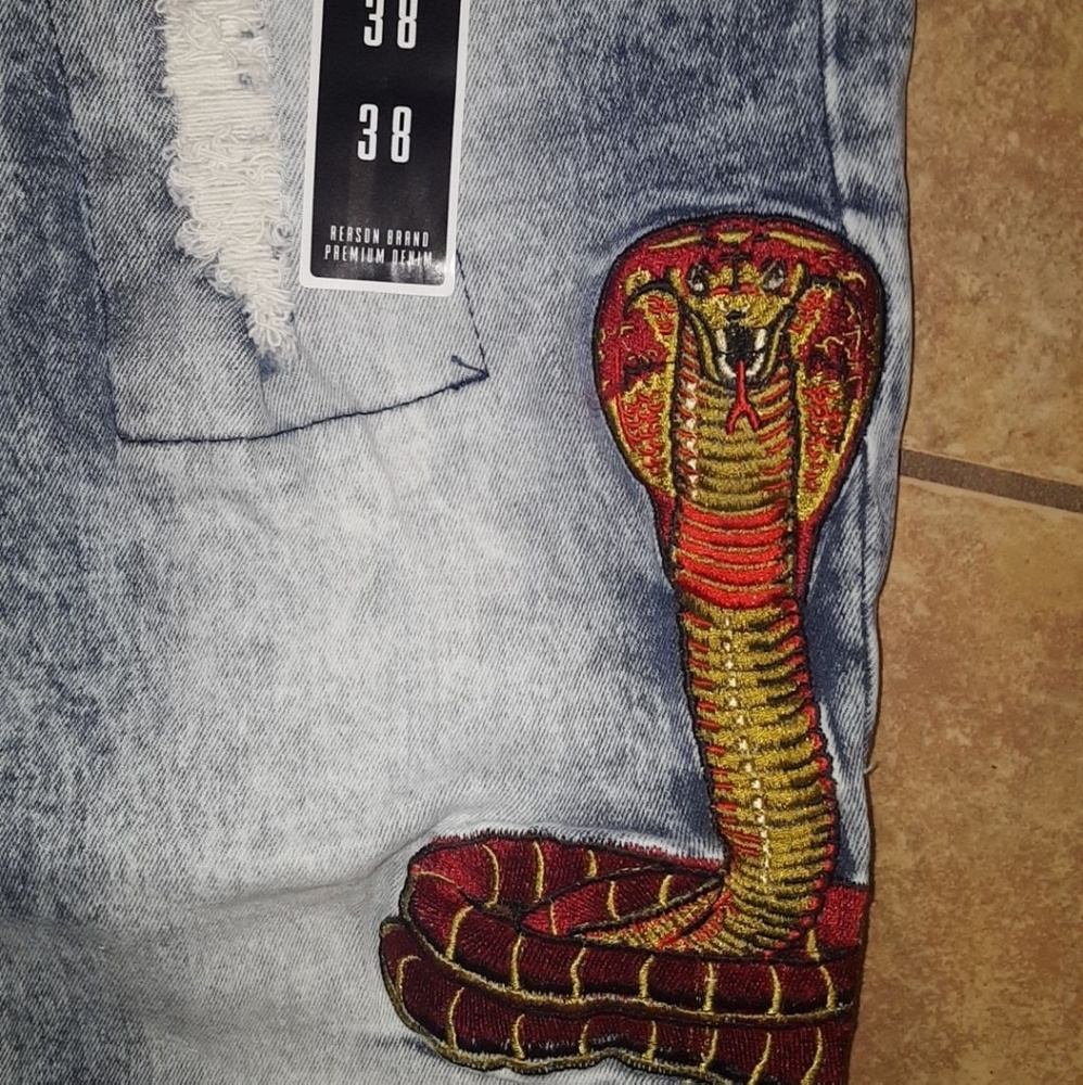 🚫SOLD!!!🚫Watch For Snakes Denim Jeans 38w - Picture 4 of 8